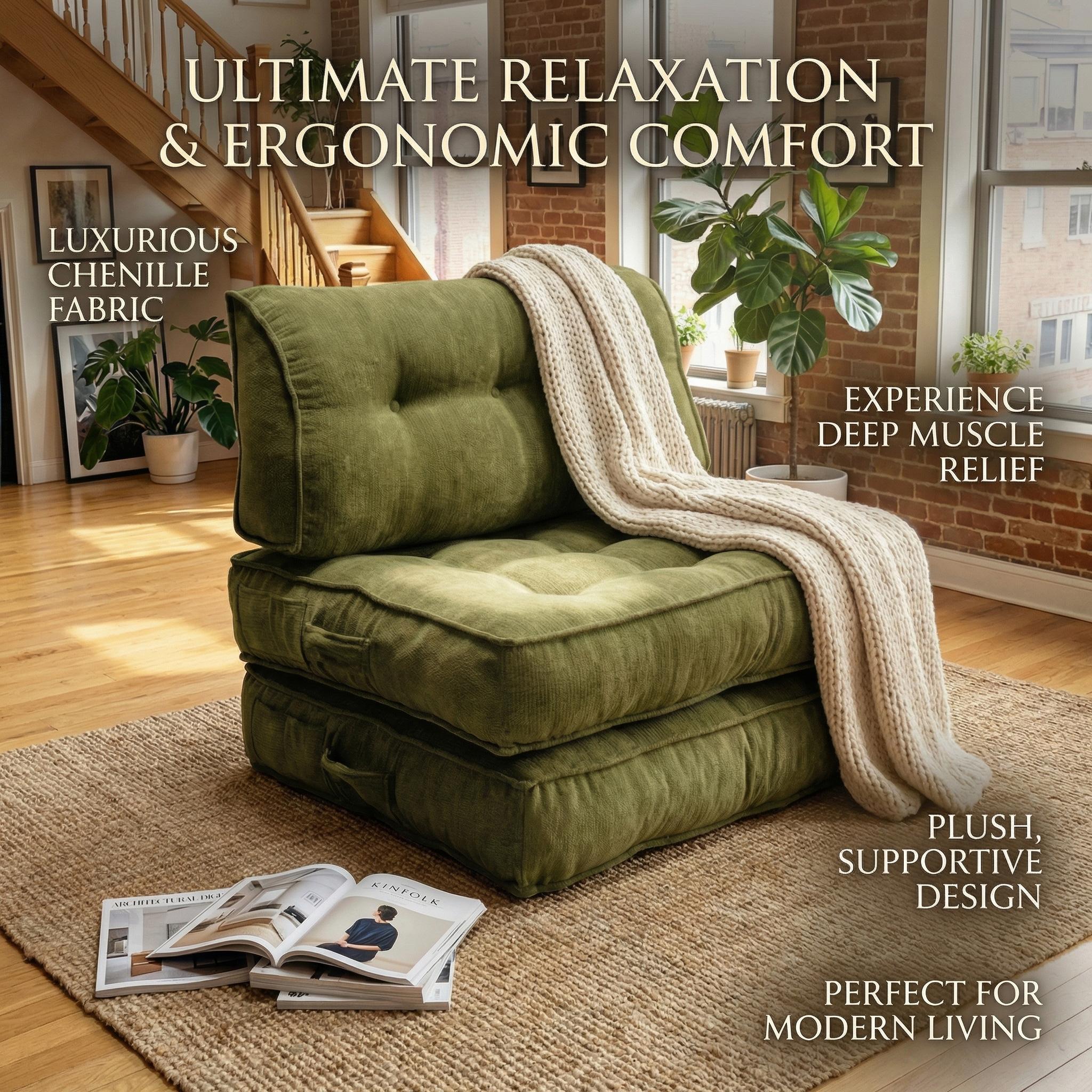 2-in-1 convertible sofa bed, foldable design, modern soft and comfortable corduroy fabric high-density memory sponge filling, small living room, bedroom, and lounge sofa