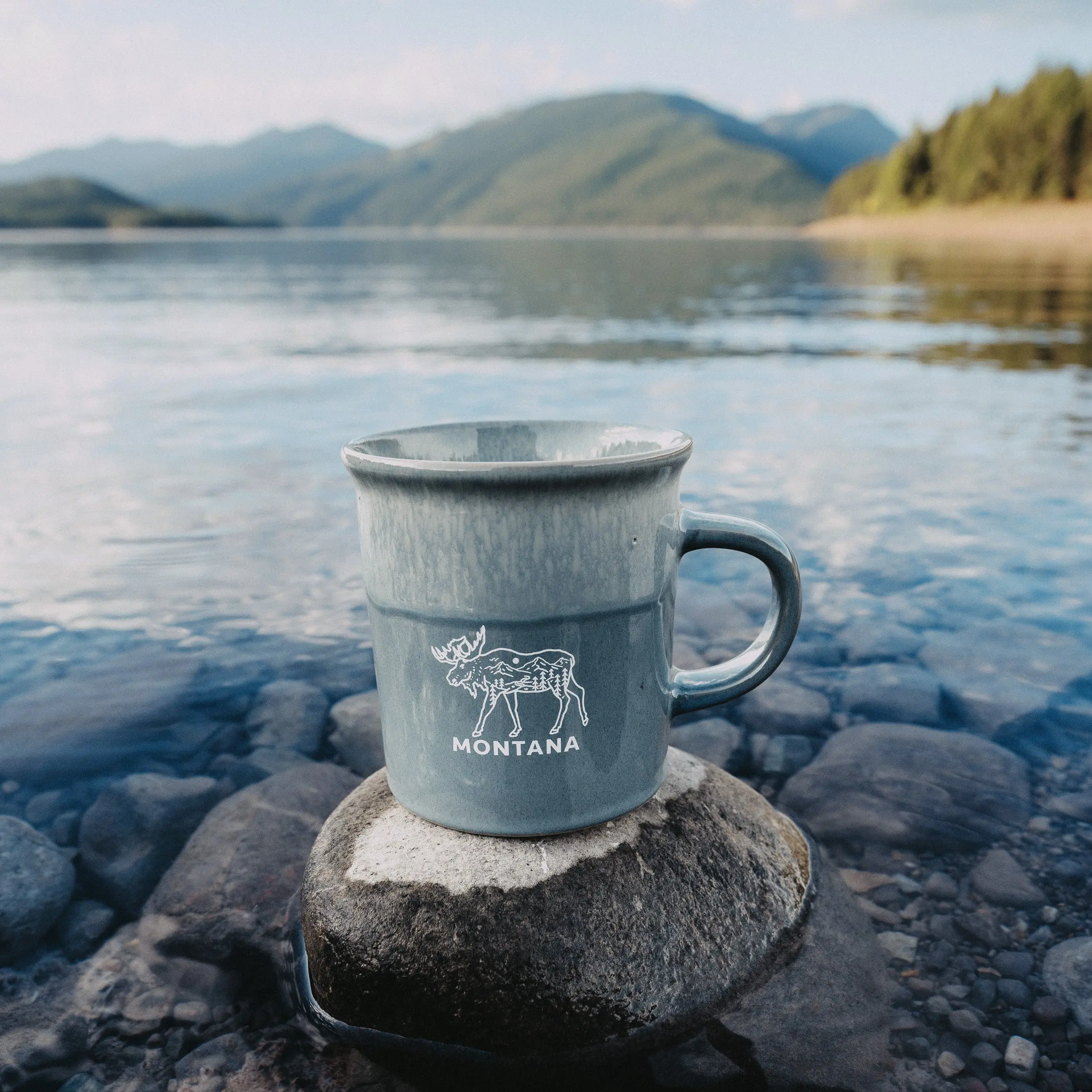 Montana Moose Mug - Blue