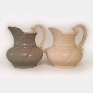 Lenox Vintage 1950s White & Blue Ceramic Small Pitchers Colonial Collection