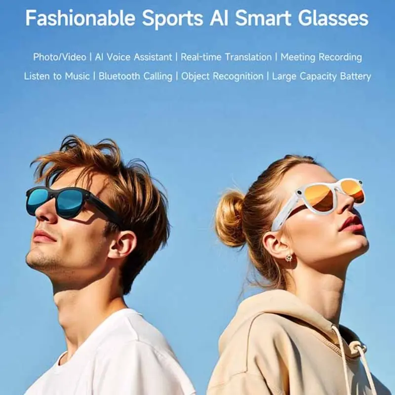 Qrd M88 11-In-1 Ai Smart Camera Glasses, Lightweight Tech Style, Multifunctional Smart Glasses, All-Scenario Smart Companion, Ideal for Urban Commuters & Outdoor Explorers