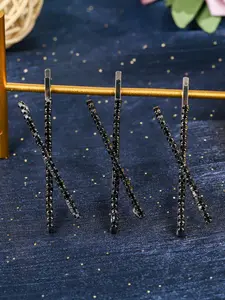 Women's Rhinestone Fashion Hair Clips Set, Cross Design, Perfect for Daily Hairstyles, Elegant Ladies' Accessory