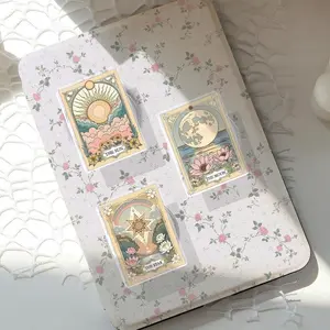 Celestial Tarot Card Phone Grip Sun Moon Star MagSafe Holder, Pastel Galaxy Aesthetic, Spiritual Witchy Phone Stand Accessory