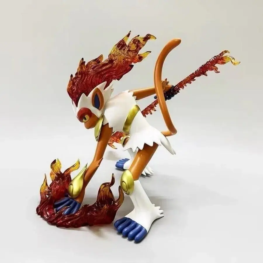 Anime Pokemon Infernape GK Statue - 13cm Highly Detailed Infernape Character Design Art Toy Collectible Model, Home & Office Desk Decoration, Great Gift for Anime Enthusiasts
