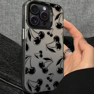 Cherry Pattern Phone Case, Anti-drop Cellphone Protective Case, All-inclusive Shockproof Mobile Phone Cover for iPhone 11 12 13 14 15 Series