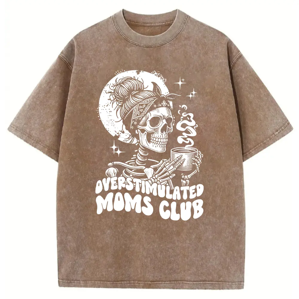 Washed T-shirt-Coffee