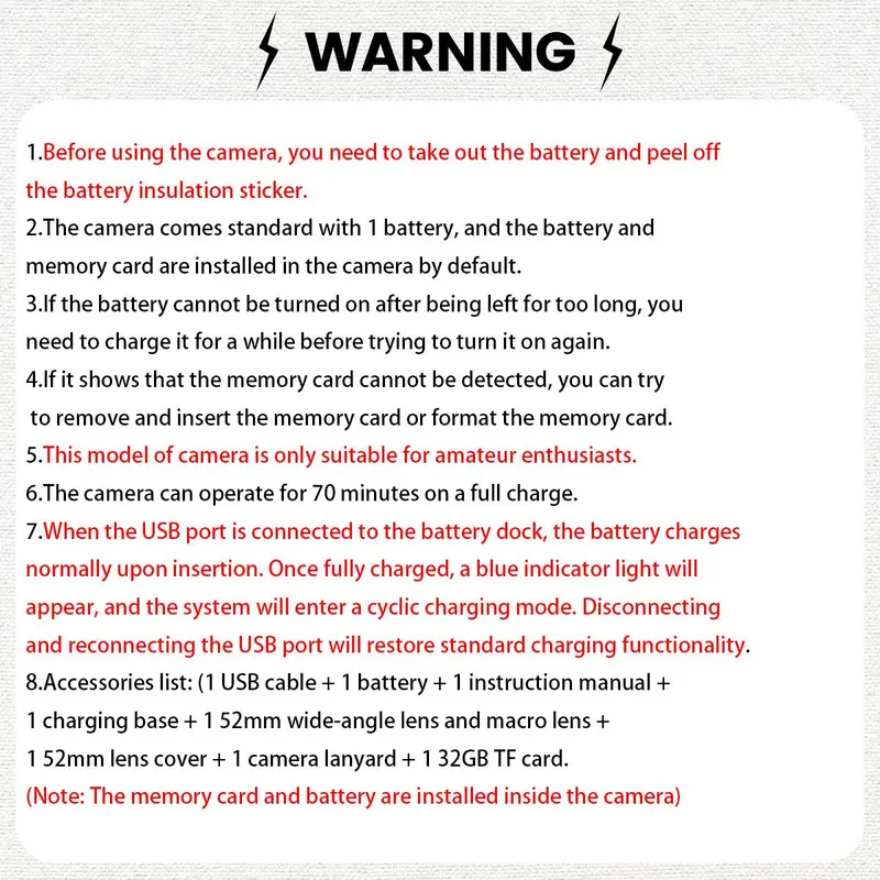 GLOBAL PICK 4K Digital Camera with 180° Flip Screen, 16X Digital Zoom Vlogging Camera, Autofocus Camera, Including Wide Angle & Macro Lens, 32GB TF Card, Ideal Gift Choice, Photographic Kit 2