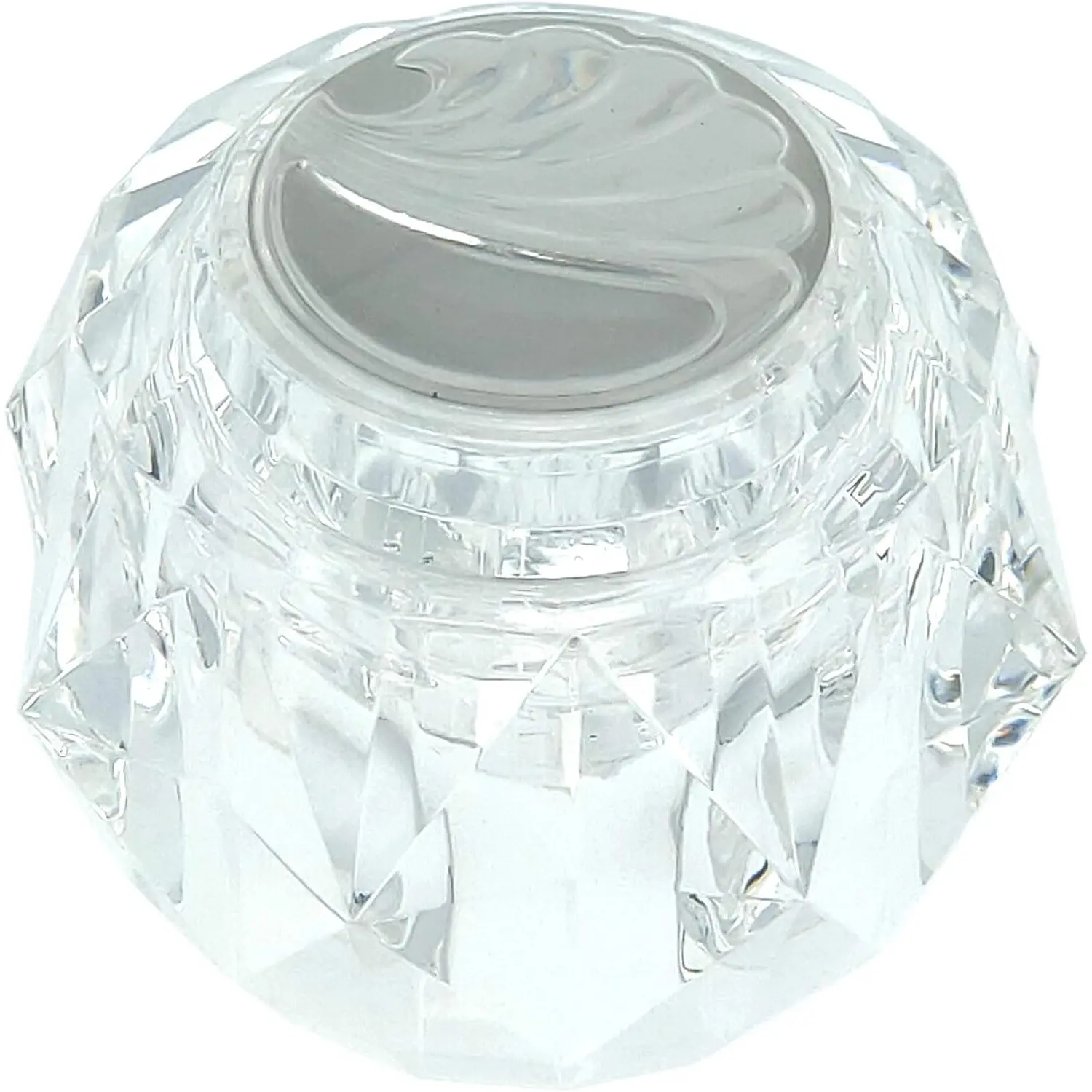 Lavatory Faucet Handle Single Control Knob for  Replacement Trim Kit with S and Button, Clear Acrylic