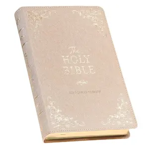 KJV Holy Bible, Standard Size Faux Leather Red Letter Edition Thumb Index, Ribbon Marker, King James Version, Pearlescent Taupe (KJV Deluxe Gift Editions)