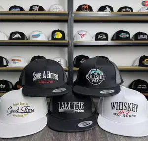 2025 Mystery Hat Box – 5 -15 Random Flat Brim Trucker Hats – Surprise Gift Birthdays, & Challenges