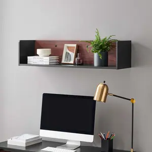 Modway Kinetic Wall-Mount Shelf in Black Cherry Modway Kinetic Wall-Mount Shelf in Black Cherry