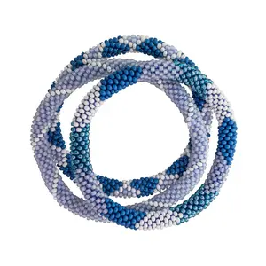 Aid Through Trade Roll-On® Bracelets - Sky - Set of 3 Ethically Crafted Nepal Bracelets