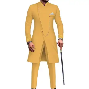 New men's suit, long two-piece men's suit set, banquet dress suit Menswear Formal Classic Soft Smooth Top Trouser Workwear Elegant Fabrics