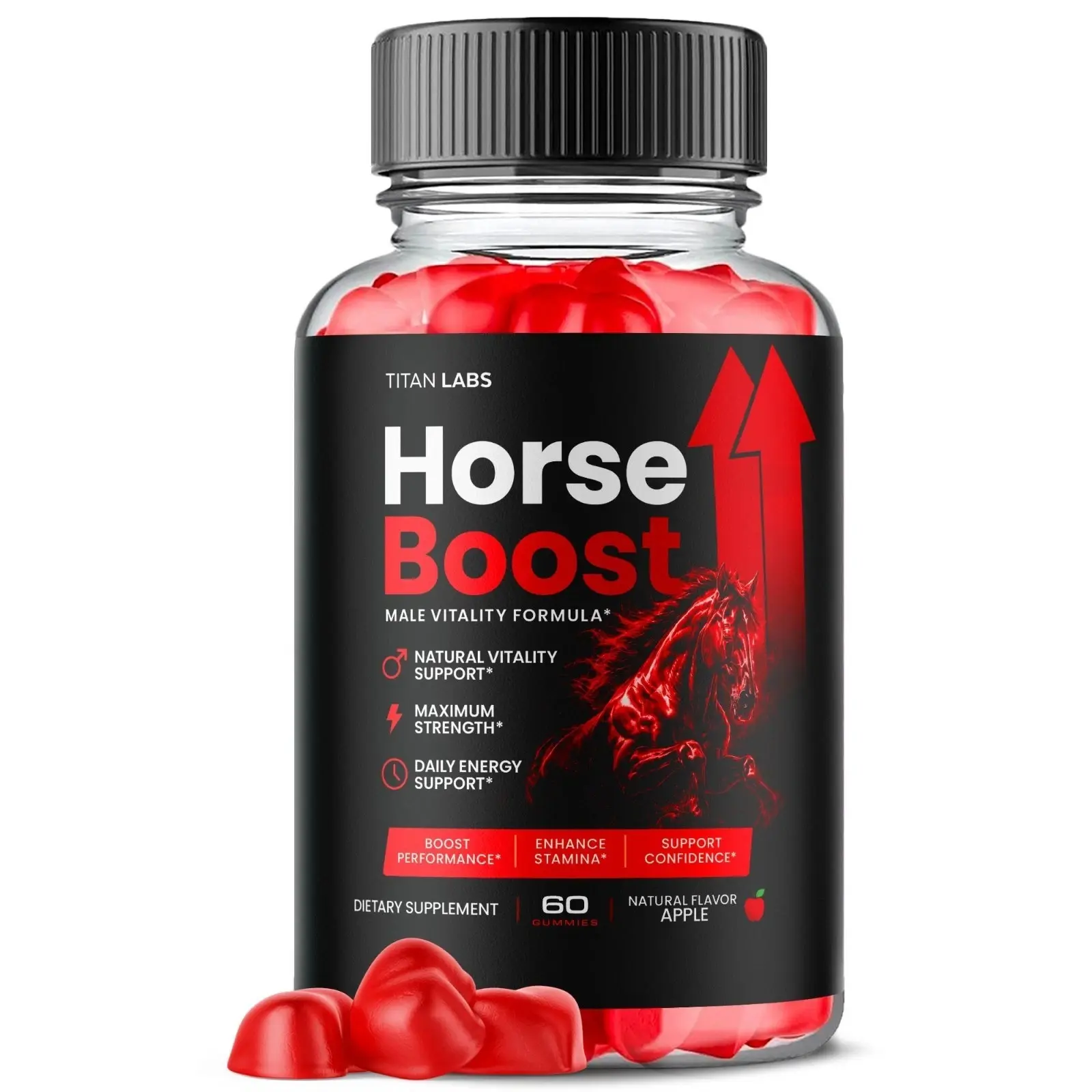 (1 Pack) Vitamin Horse Life ACV Daily Wellness Dietary Supplement Gummies, Nutritional Support Formula, 60 Count