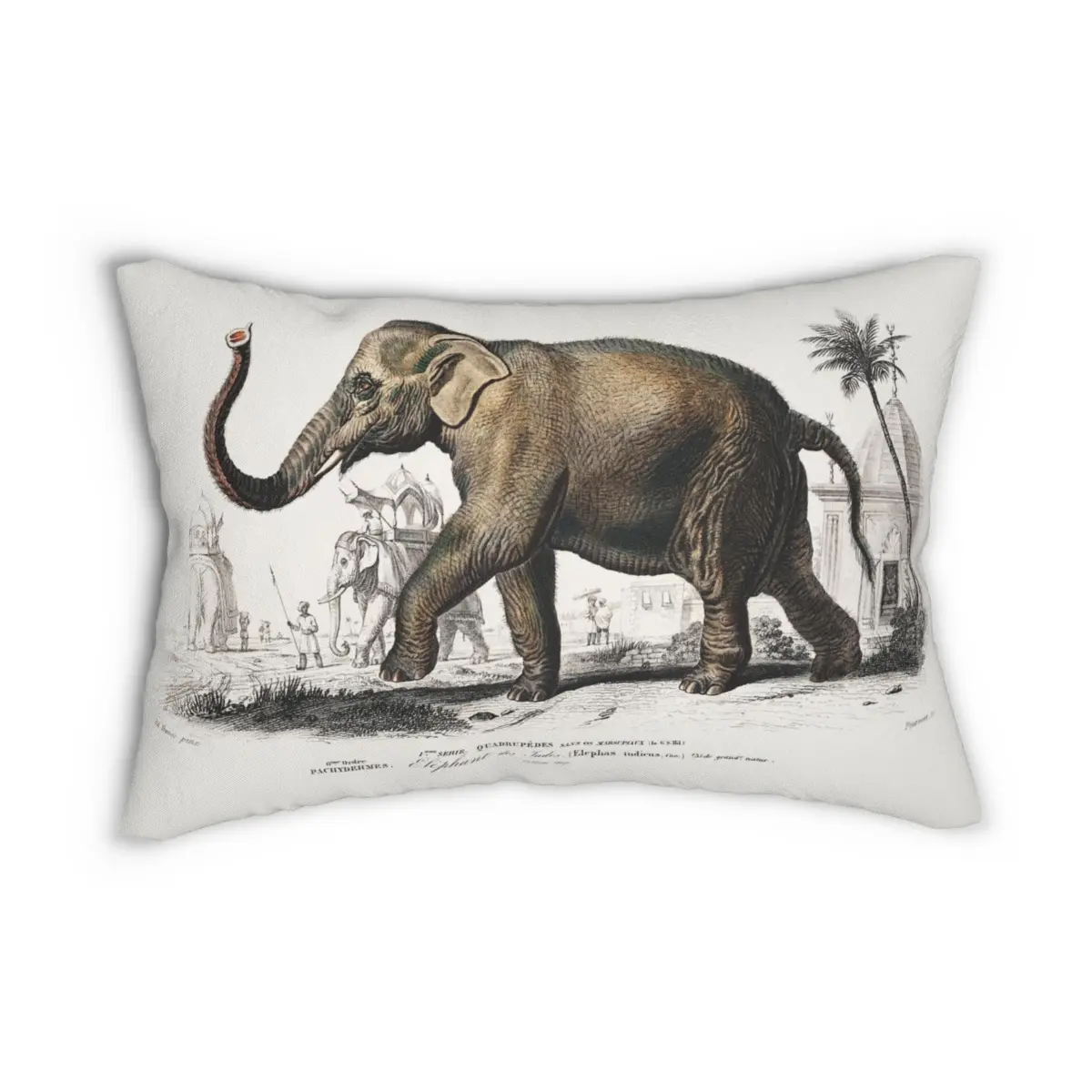 Elephant Lumbar Pillow Elephant Lumbar Pillow