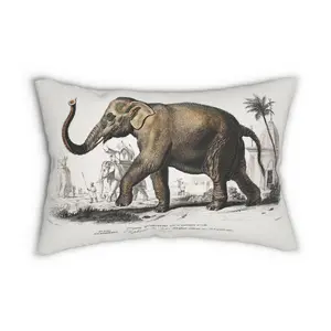Elephant Lumbar Pillow