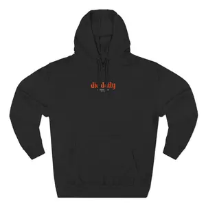 dibdily text logo Hoodie | Minimal Graphic Pullover, Black