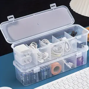 2pcs Storage box with five compartments, equipped with tension-fixing device, Multilayer Storage