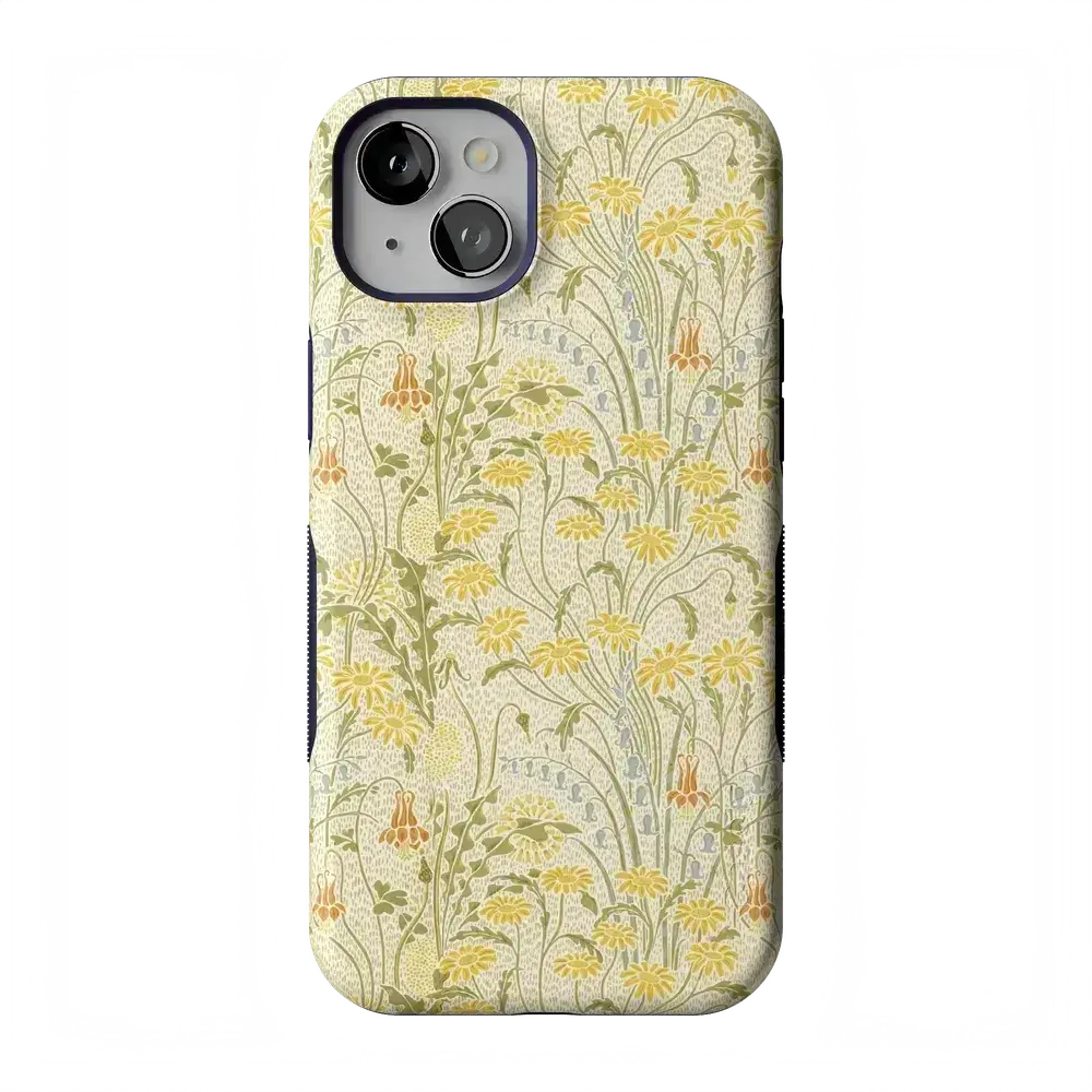 Casely iPhone 14 Plus Case | Boho Blooms | Golden Floral | Bold Protective Design | Compatible with MagSafe