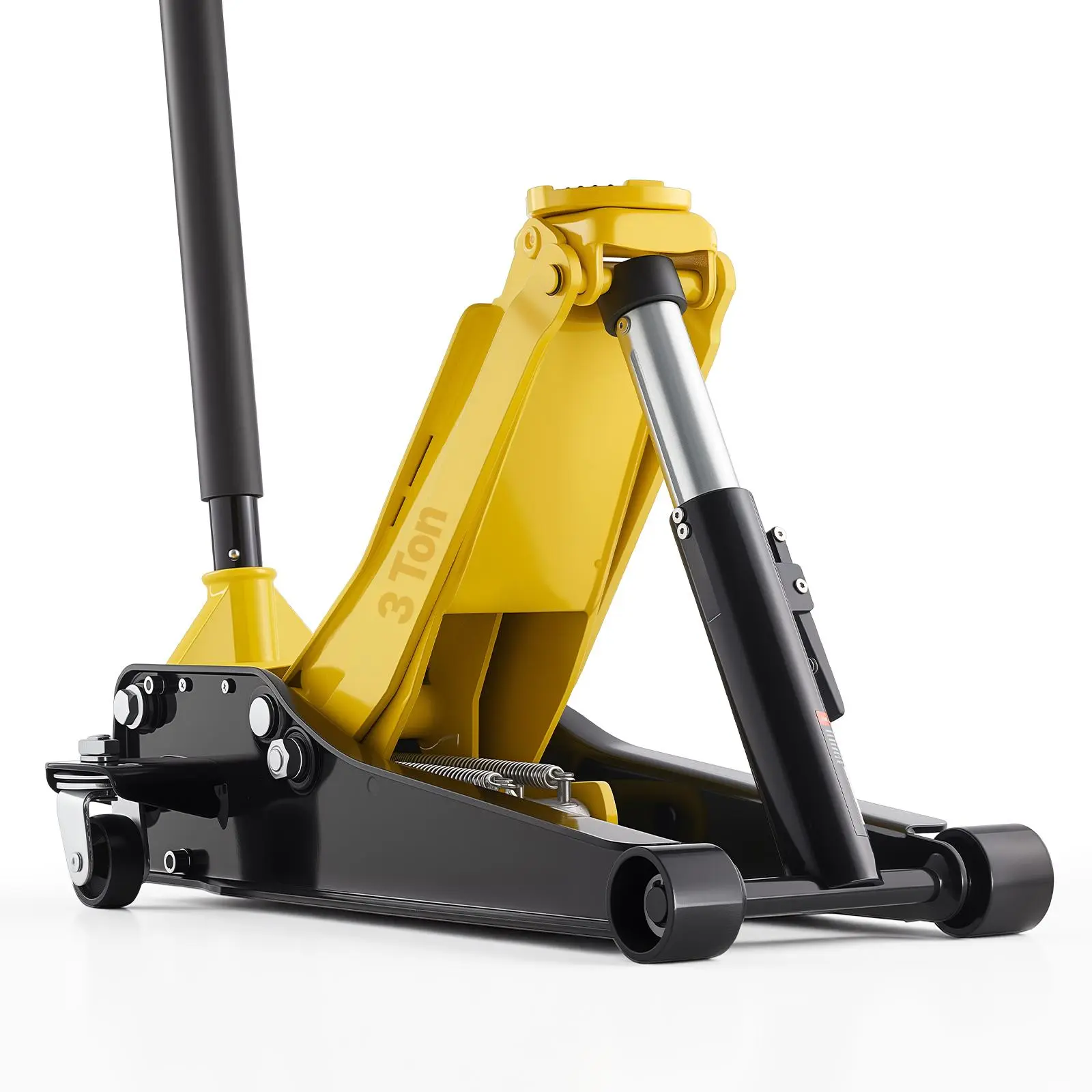 VEVOR Low Profile Floor Jack, Summervibes, 3 Ton (6614 lbs) Capacity, Steel Racing Floor Jack with Dual Pistons Quick Lift Pump, Hydraulic Trolley Car Lift for Sports Cars, SUVs, Pickups, Lifting Range 2.95"-19.7"
