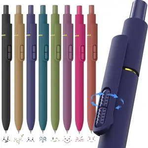 Colorful Gel Pens - 8 Pcs Colored Ink Pens Coloring | 0.7MM Smooth Writing Medium Point - Quick Drying Retractable Colored Pen for Journaling Note Taking