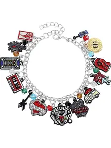 Stranger TV Bracelet, Movie Theme Bangle, Halloween Role Play Fashion Jewelry, Teenager and Adult Gift, Elegant Agate Chain