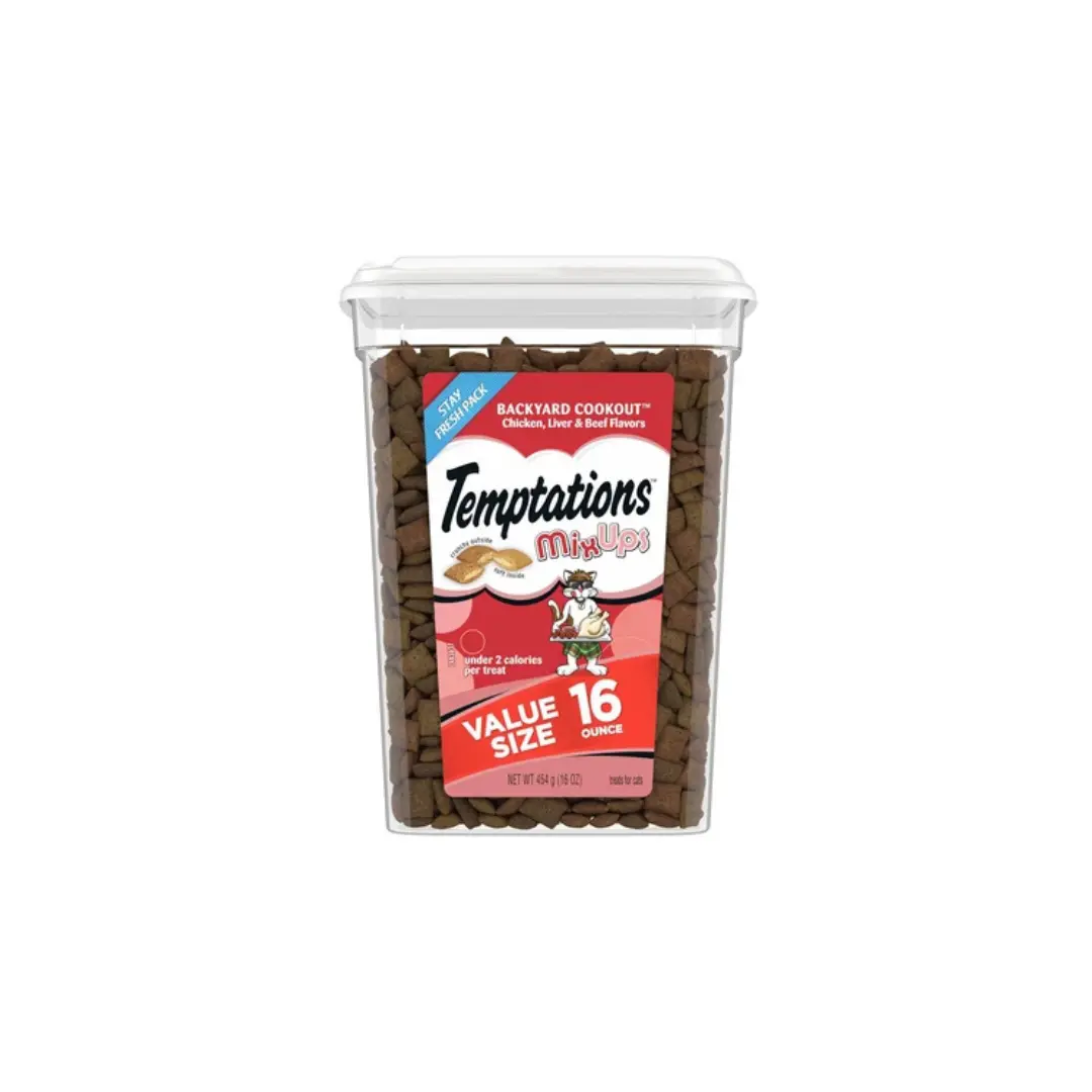 Temptations MixUps Backyard Cookout Flavor Soft & Crunchy Treats for Cats