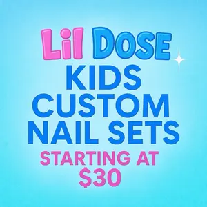 Lil Dose Kids Custom Nail Sets - Press-On Nails for Kids Starting at $30 - Fun Safe & Stylish for Special Moments