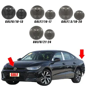 2PCS ABS Black Car Front Hood Logo Trunk Logo Car Logo Sticker For Volkswagen VW GTI Golf 5 6 7 Mk4 Mk5 Mk6 Polo Passat B5 B6 B7 Scirocco Jetta Tiguan CC Touareg Beetle Rline R Touran Bora