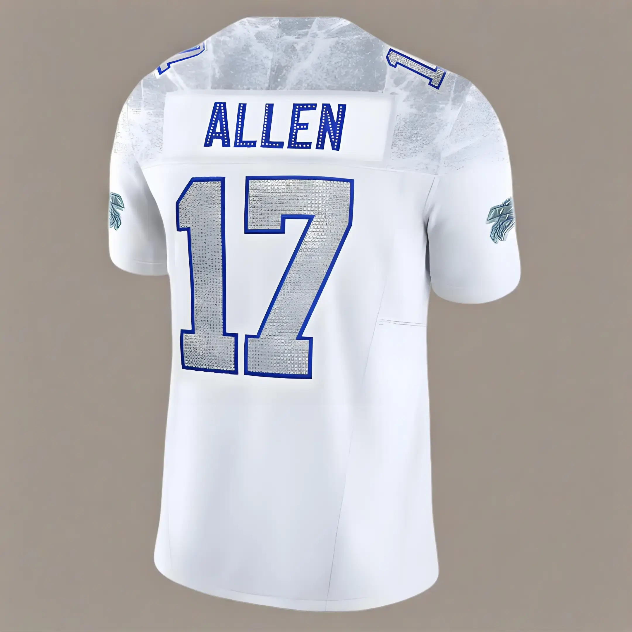 Unisex Rhinestone-Embellished Allen 17 Embroidered Football Special Edition Jersey - Apparel Jersey, Polyester Clothes - Suitable for Game Day, Casual Wear - For Football Fans, Athletic Tops, Football Fashion