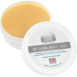 Solder No-Clean Electronics  Flux Paste, Safe for Lead and Lead Free Assembly. Non Acid Flux for   Circuit Boards (PCBs) and Electrical Wire Tinning.  Made (2oz Jar)