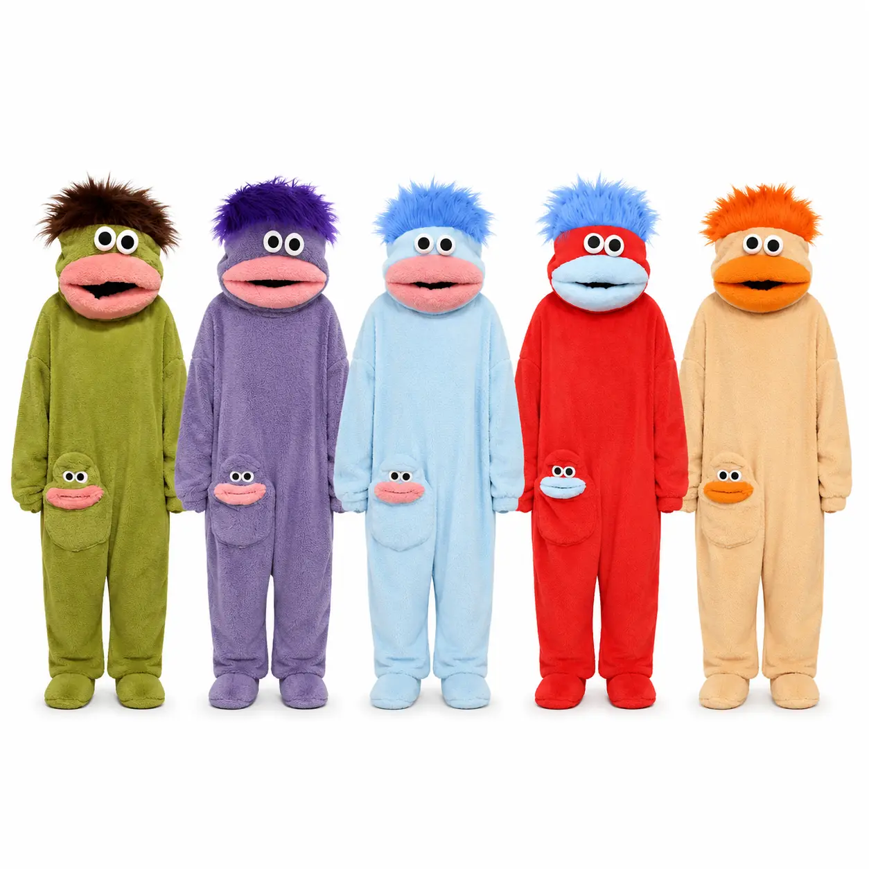 Cute Monster Pajamas Wearable Blanket Hoodie for Women Men, Oversize Soft Warm Cozy Pullover Home Loungewear Funny Pajamas Onesie, Perfect for Home Party Costume Halloween, One Size for Women Men