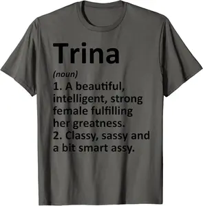 TRINA Definition Personalized Name Funny Christmas Gift T-Shirt - Doloresmart Shop 37B08HK5B2WC