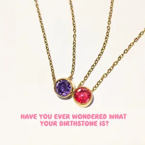 Your Eternal Sparkle: 12-Month Birthstone Necklace Collection - perfect birthday gift - Valentines day gift