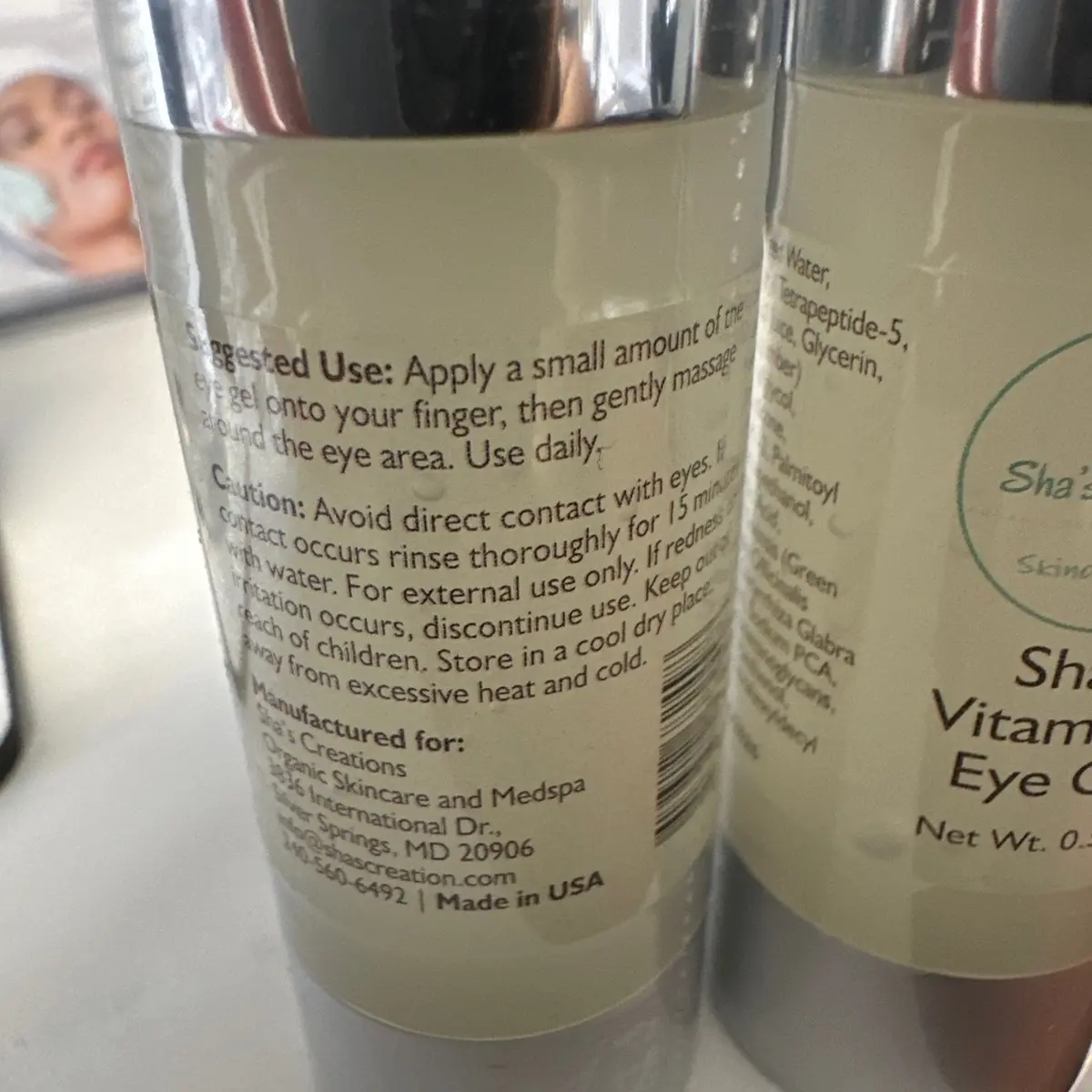 Sha's Vitamin C Eye Gel Comfort Skincare