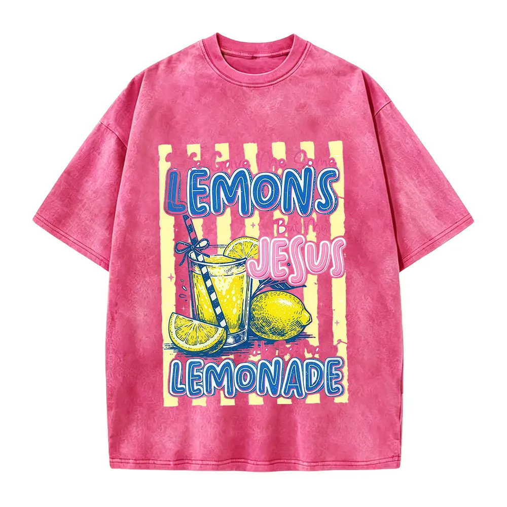 Washed T-shirt-Pink