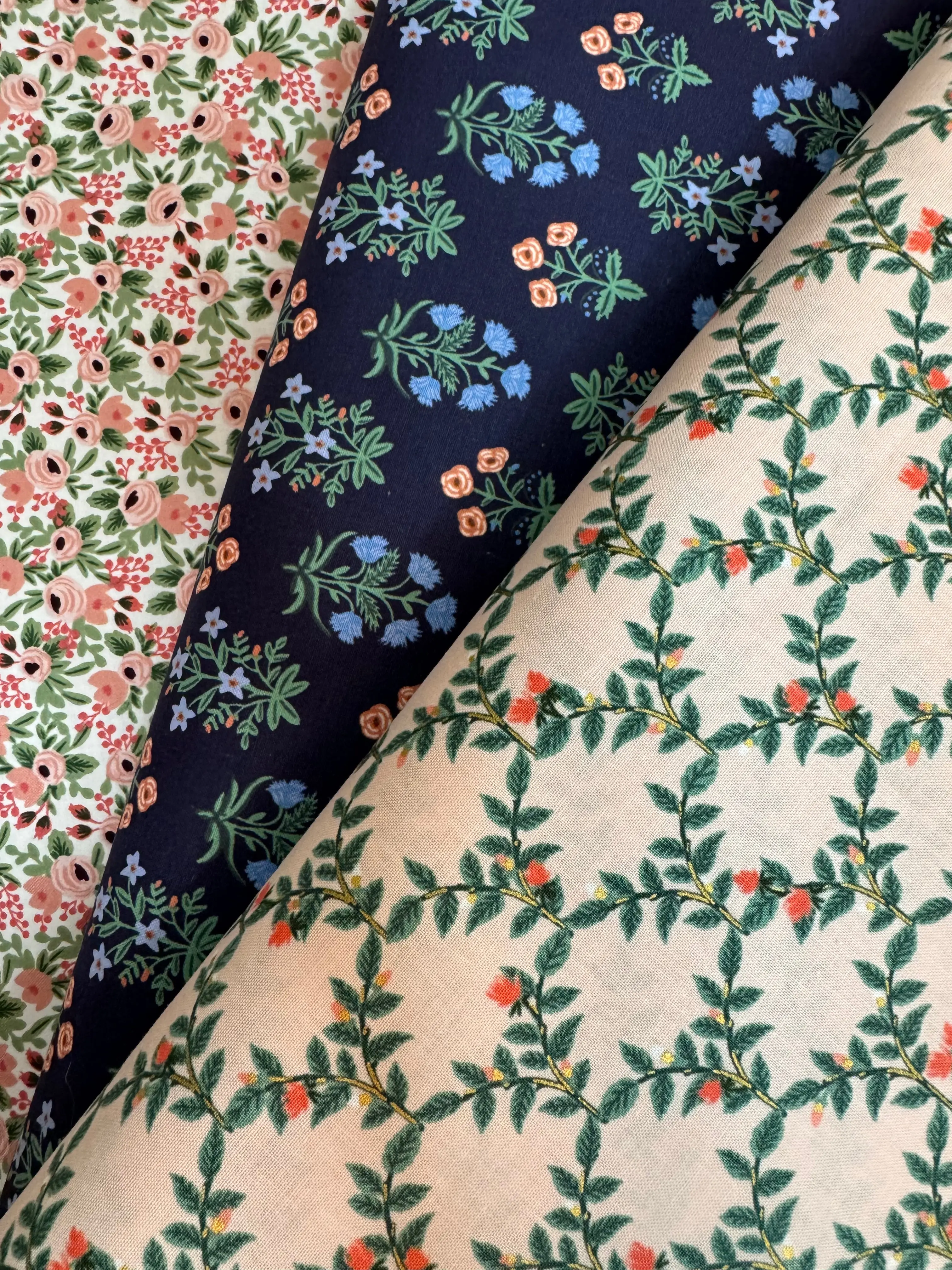 Rifle Paper Co. Meadow And Vine Fat Quarter Fabric Pack - Sewing & Craft Textile Bundle