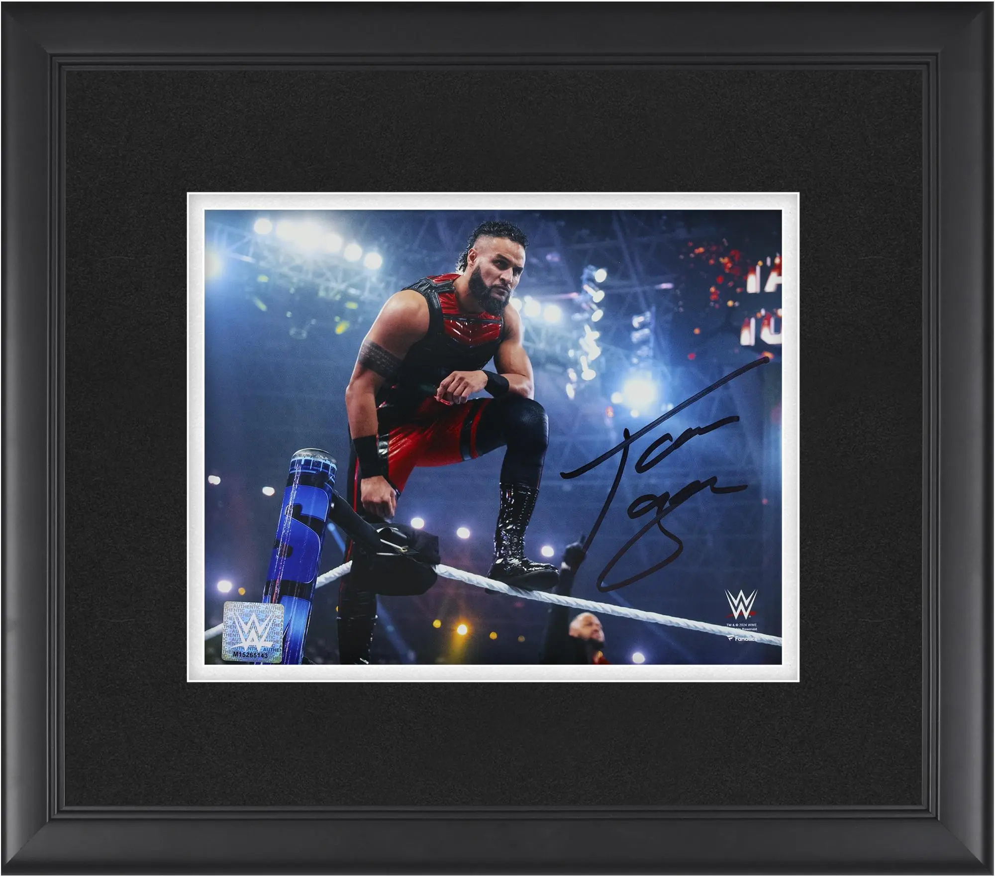 Tama Tonga WWE Framed Autographed 8" x 10" Standing On Top Rope Photograph - Fanatics Authentic Certified
