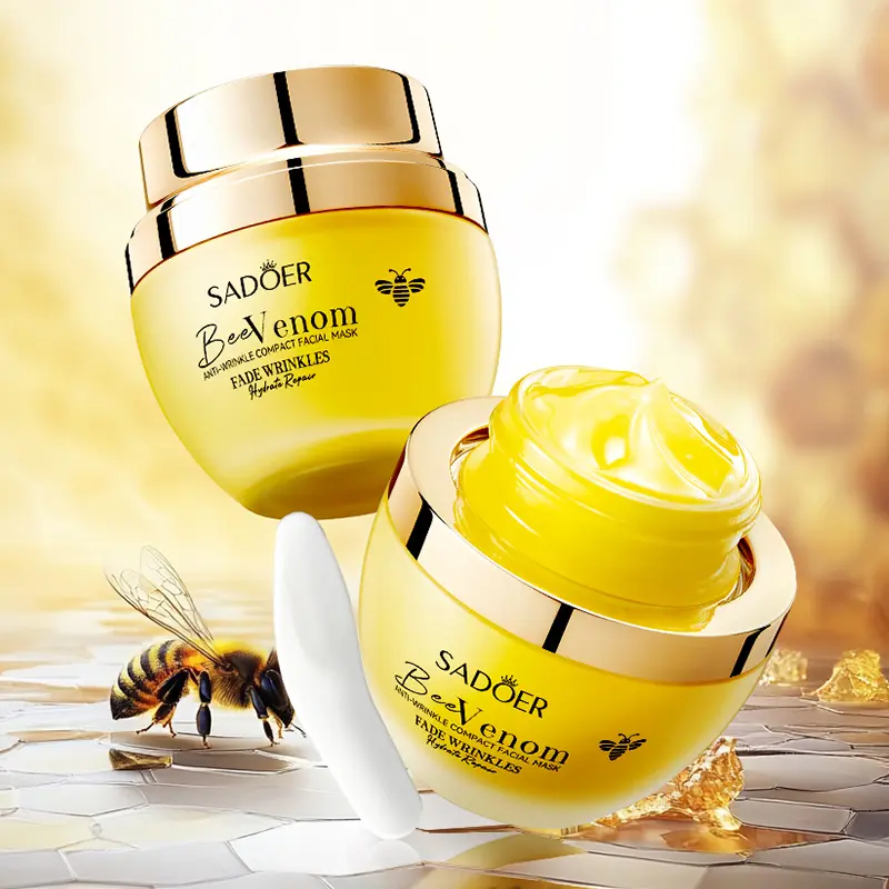 Bee Venom Lifting Facial Mask, Intense Deep Hydration, Smoothes Rough Skin Texture, Diminishes Fine Lines & Wrinkles, Boosts Skin Firmness & Elasticity, Anti-Aging Facial Mask for All Skin Types