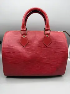 Pre-owned Louis Vuitton Epi Leather Tote Bags Epi Speedy 25 Castillan Red Tote Bag Classic Shape for Everyday Use