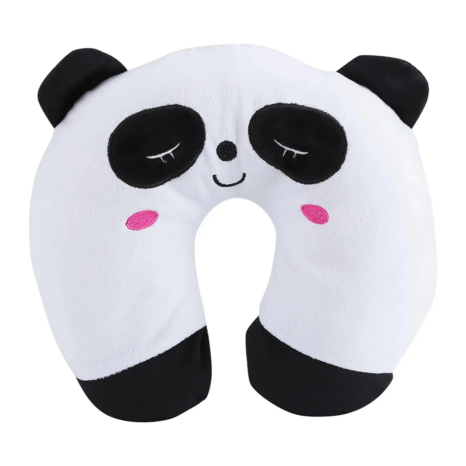 Animal Character Travel Neck Pillow, Panda Design Soft Furnishing Pillow for Travel Use, Animal Character Travel Pillows