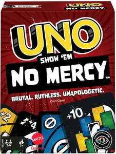 UNO Show ‘em No Mercy Card Game for Kids, Adults & Family Parties & Travel with Extra Cards, Special Rules & Tougher Penalties