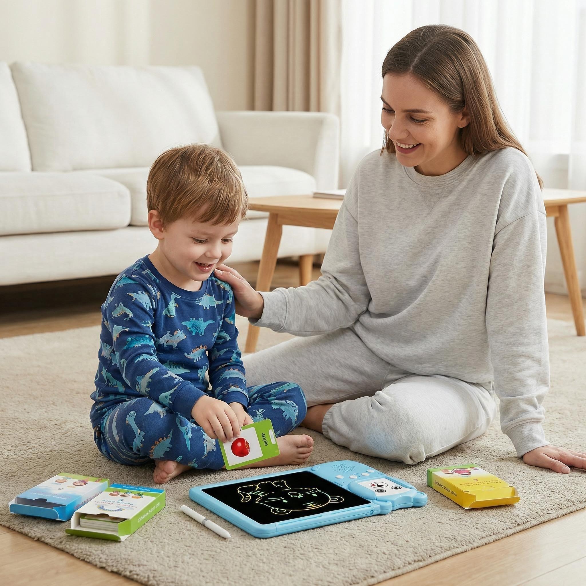 Interactive Talking Flash Cards - 510 Common Words for Kids, Montessori Learning Toy, Speech Therapy Aids, Vocabulary Game Featuring Animal Names