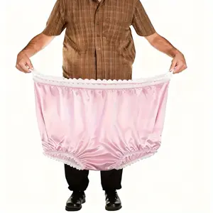 Jumbo Funny Adult Prank Gift, Leopard Print Lace Edges, Unisex Humorous Underwear, Super Large Novelty Grandma Pants, Party Pranks