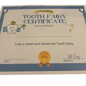 Tooth Fairy Kit Complete with Certificate and Door Knob Tooth Pouch Signs