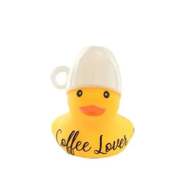 Custom Personalized Coffee Lover Rubber Duck Ducks - Yellow Themed, 2 Inch, Unisex, Custom Design, Perfect for Coffee Cup Hating Drink Gift, Ducking Stylish gifts