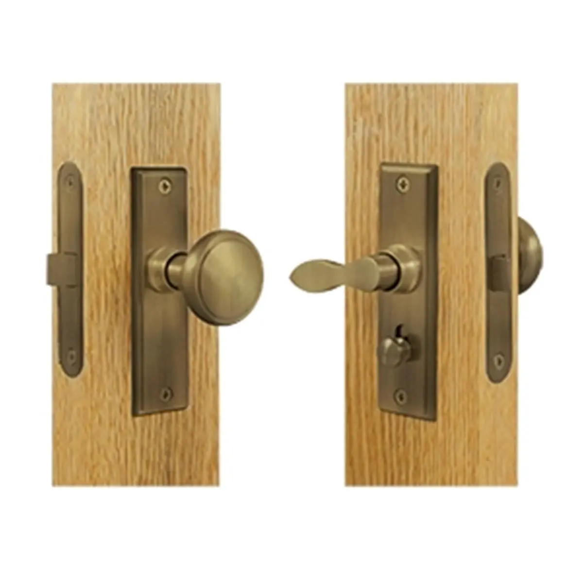 212 MAIN Square Latch Solid Brass Corrosion-Proof Antique Finish Storm Door Mortise Lock, Door Security Solution for Motorcycle Needs, Door Security Lock