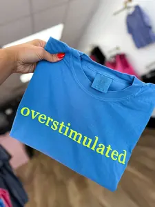 Overstimulated Puff Print Tee | Funny Graphic Shirt | Comfort Colors