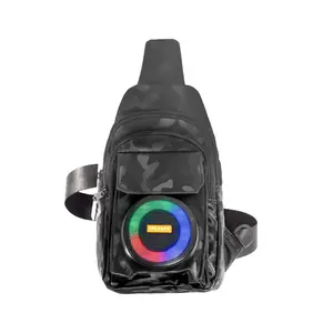 Trendy Outdoor Loudspeaker Backpack, Portable Bluetooth Audio, Storage Space, Charging Power & FM Player – Designed for Camping, Hiking & Adventure Trips