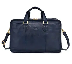 Old Trend Speedwell Leather Briefcase with Shoulder Strap