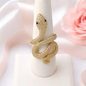 14K Gold Laminated Snake Ring